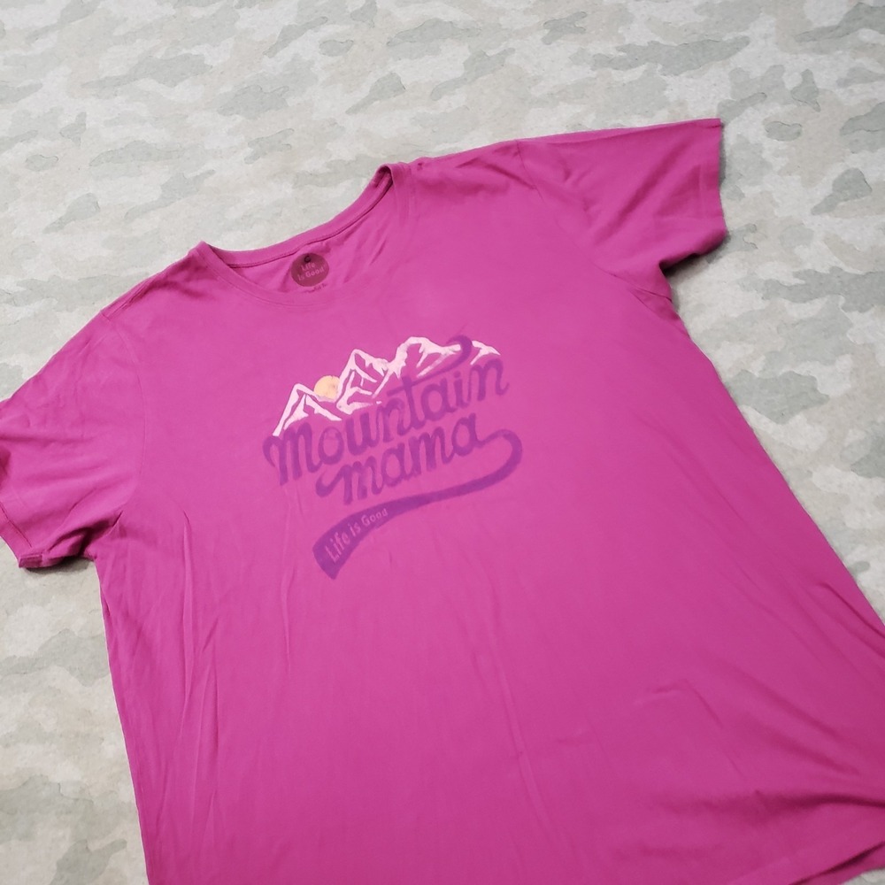 Life Is Good Top Womens 2XL Purple Crusher Tee Short Sleeve Mountain Mama - Picture 2 of 9
